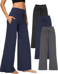 1/3 Pack Wide Leg Yoga Pants for Women - High-Rise Comfy Lounge