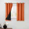 Blackout Curtains 100% Light Blocking Grommet Panels - Burnt Orange