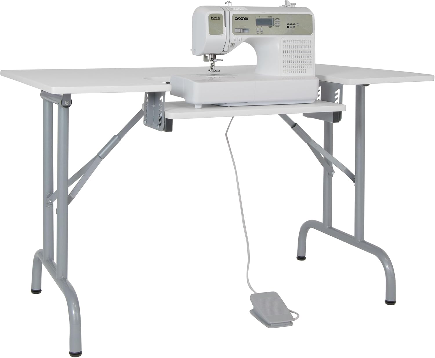 Folding Sewing Table - Multipurpose Design, Adjustable Shelf