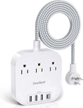 Power Strip with USB C, 3 Outlets 4 USB Ports - Travel Ready Charging