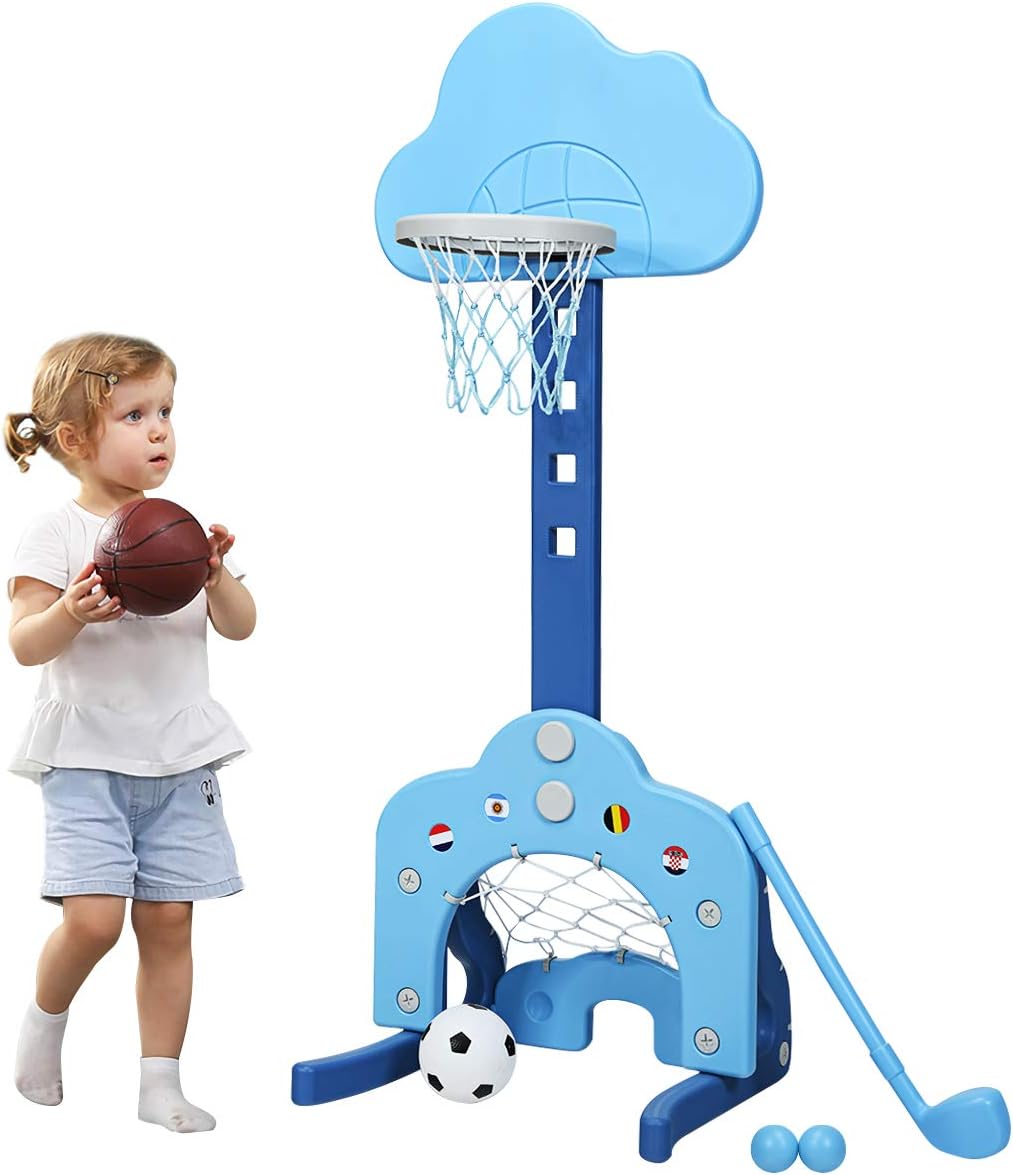 Costzon Kids Basketball Hoop - Adjustable Height Sports Set