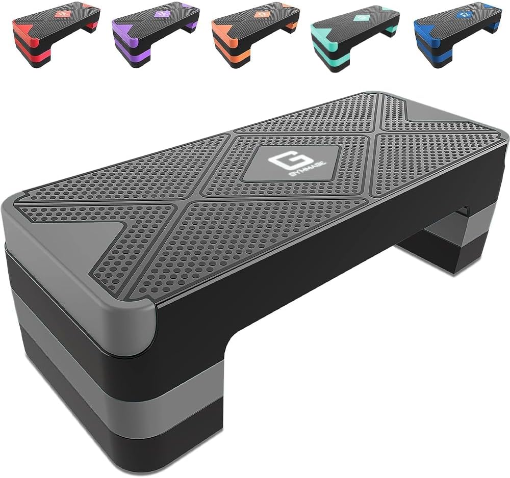 Adjustable Aerobic Stepper for Home Gym Cardio Fitness Workouts
