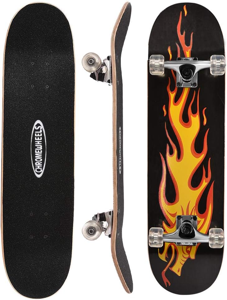 31 inch Skateboard Double Kick Cruiser for Kids and Beginners