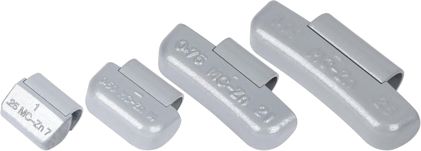 MC-Series Zinc Clip on Wheel Weights for Aluminum Rims, 100Pcs