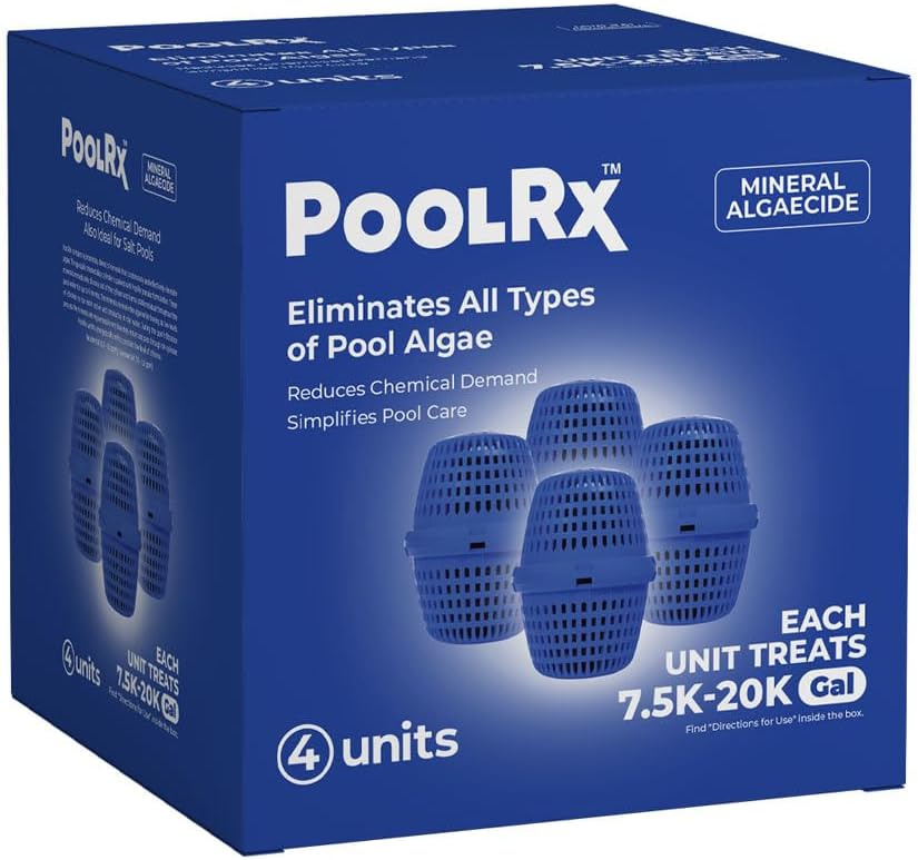 PoolRx 4-Pack Blue Units Swimming Pool Algaecide for Easy Care