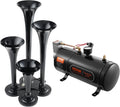 VEVOR 4 Trumpet Air Horn Kit 150dB Train Horns for 12V Vehicles
