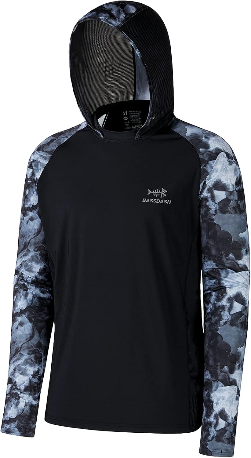BASSDASH Men's Cooling Fishing Hoodie - UPF 50