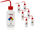 6PCS Acetone Wash Bottles Vol.500ml Narrow Mouth - Precise Squeeze