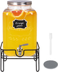 Glass Drinks Dispenser 2 Gallon Beverage Dispenser - Party Ready