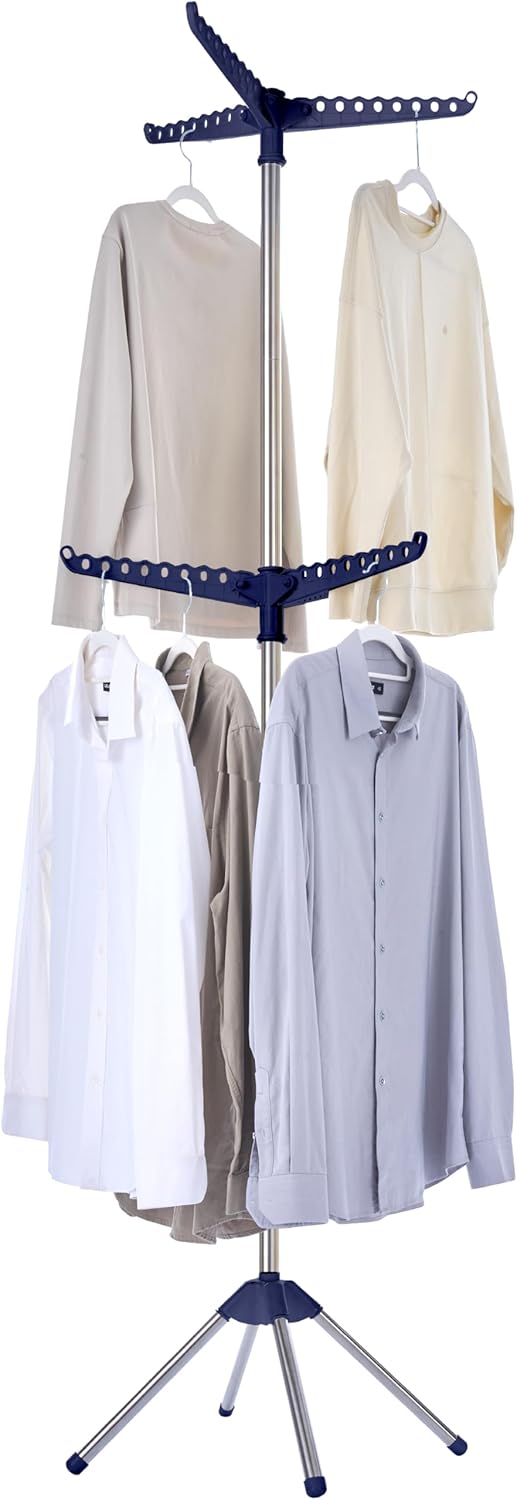 Clothes Drying Rack Foldable 74.8 inch 2 Tier Space Saving