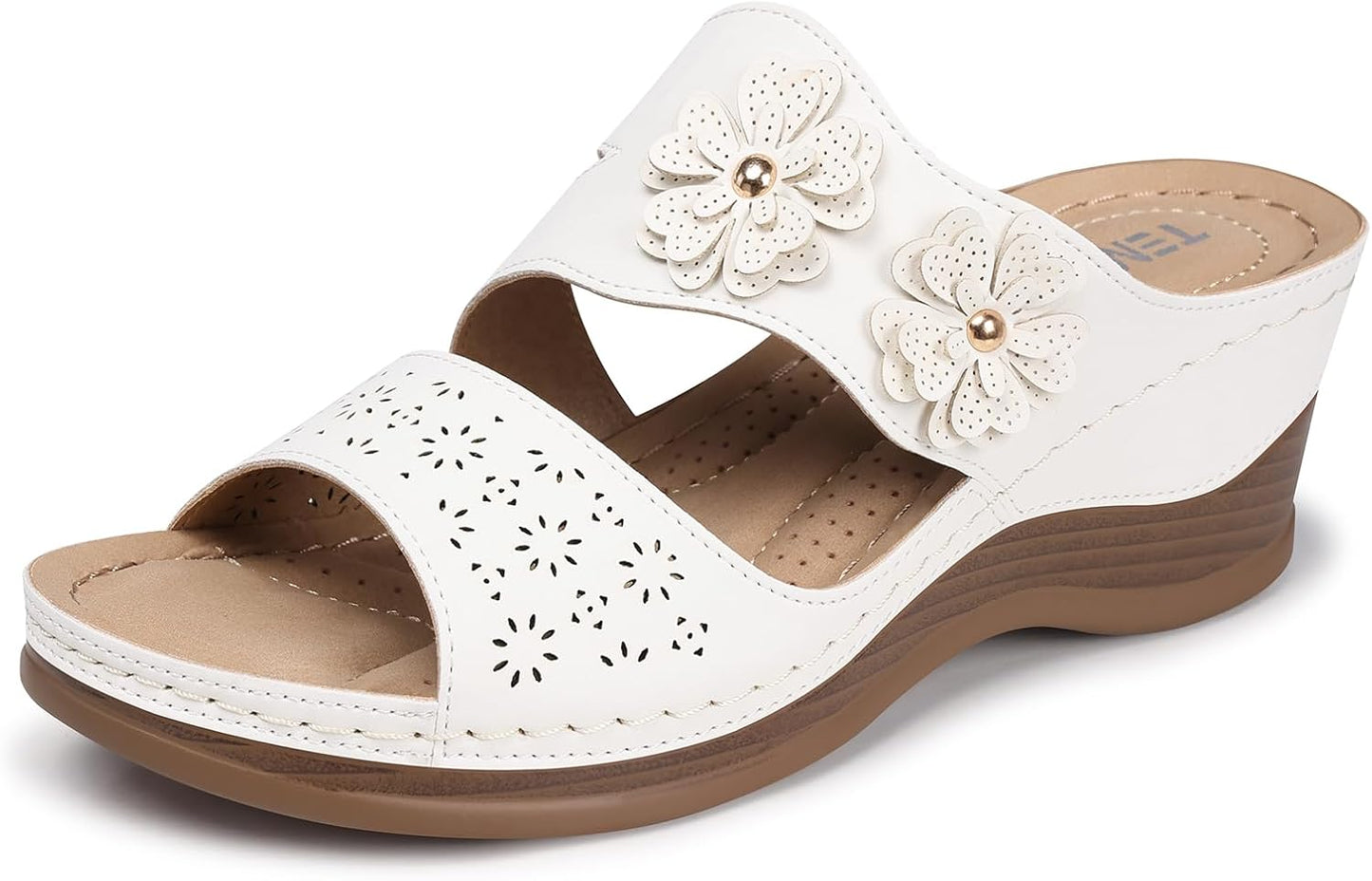 TEMOFON Sandals for Women: Elegant Wedge Summer Slides