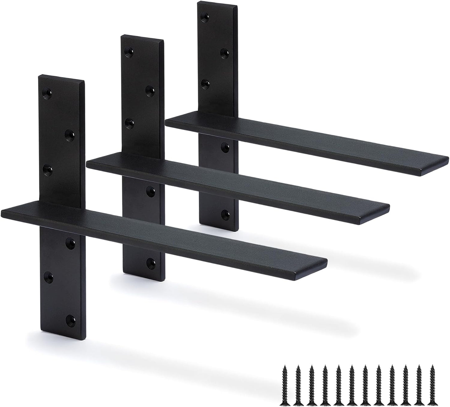 Heavy Duty Floating Shelf Brackets for Sturdy Support 3 Pack