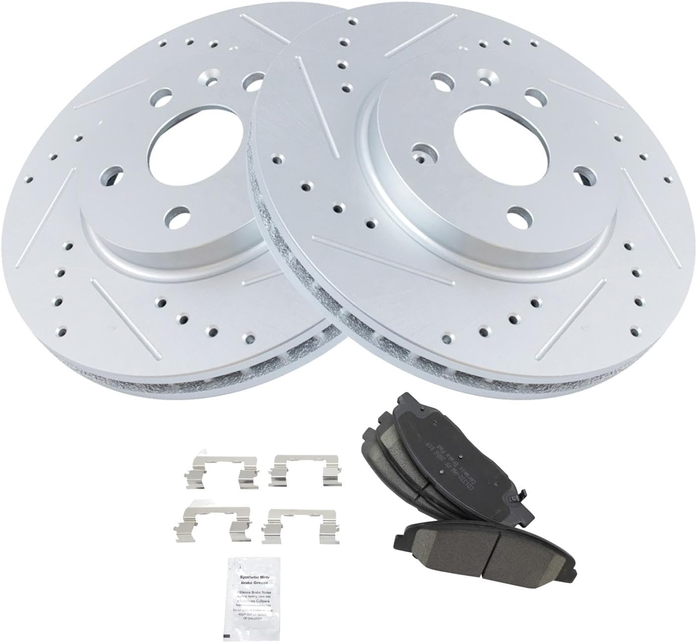 TRQ Front Performance Brake Pad & Rotor Kit for Cadillac CTS