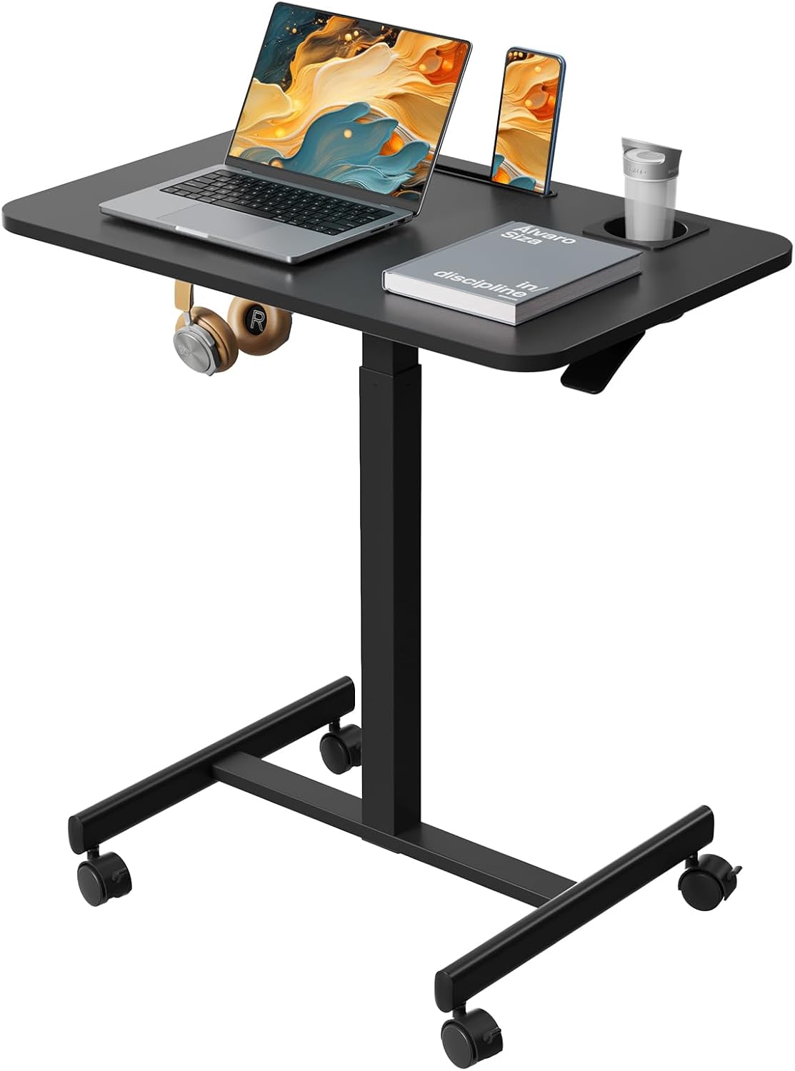 Adjustable Height Rolling Laptop Cart - Liftsync