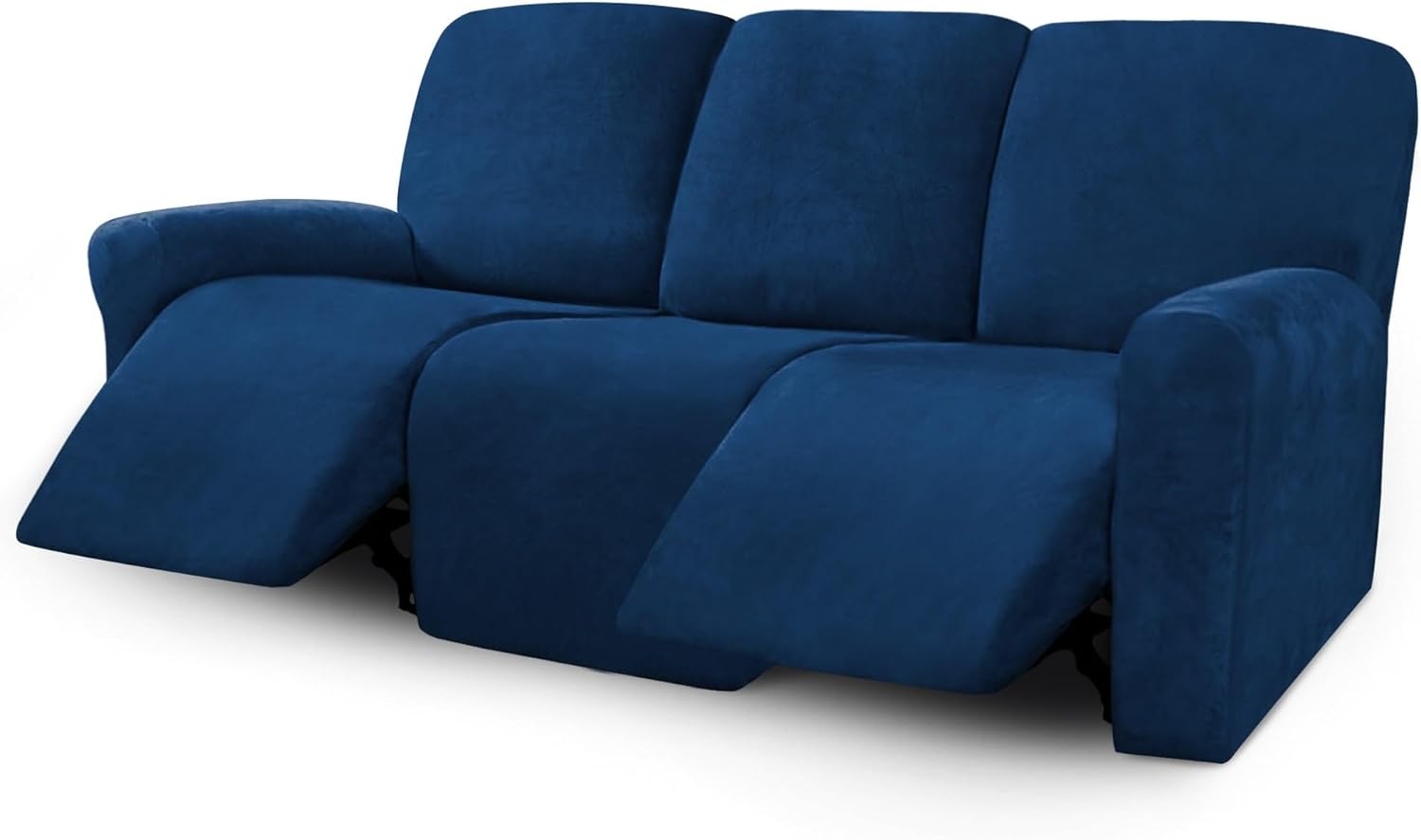 ULTICOR Velvet 8-Piece Recliner Sofa Covers for 3 Seater