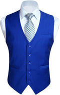 Mens Cotton Blend Slim-Regular Fit Suit Vest for Business & Weddings