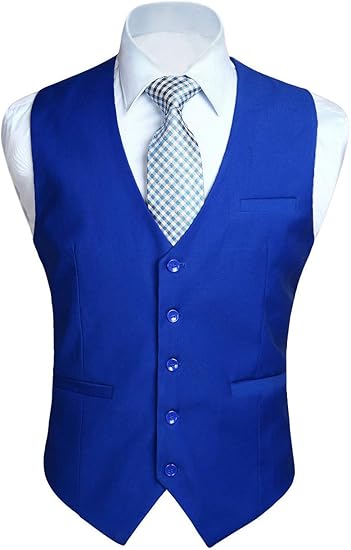 HISDERN Men's Suit Vest for Business Formal Dress Attire