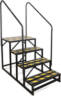 4 Step RV Stairs Hot Tub Steps with Double Handrail - Portable 20in