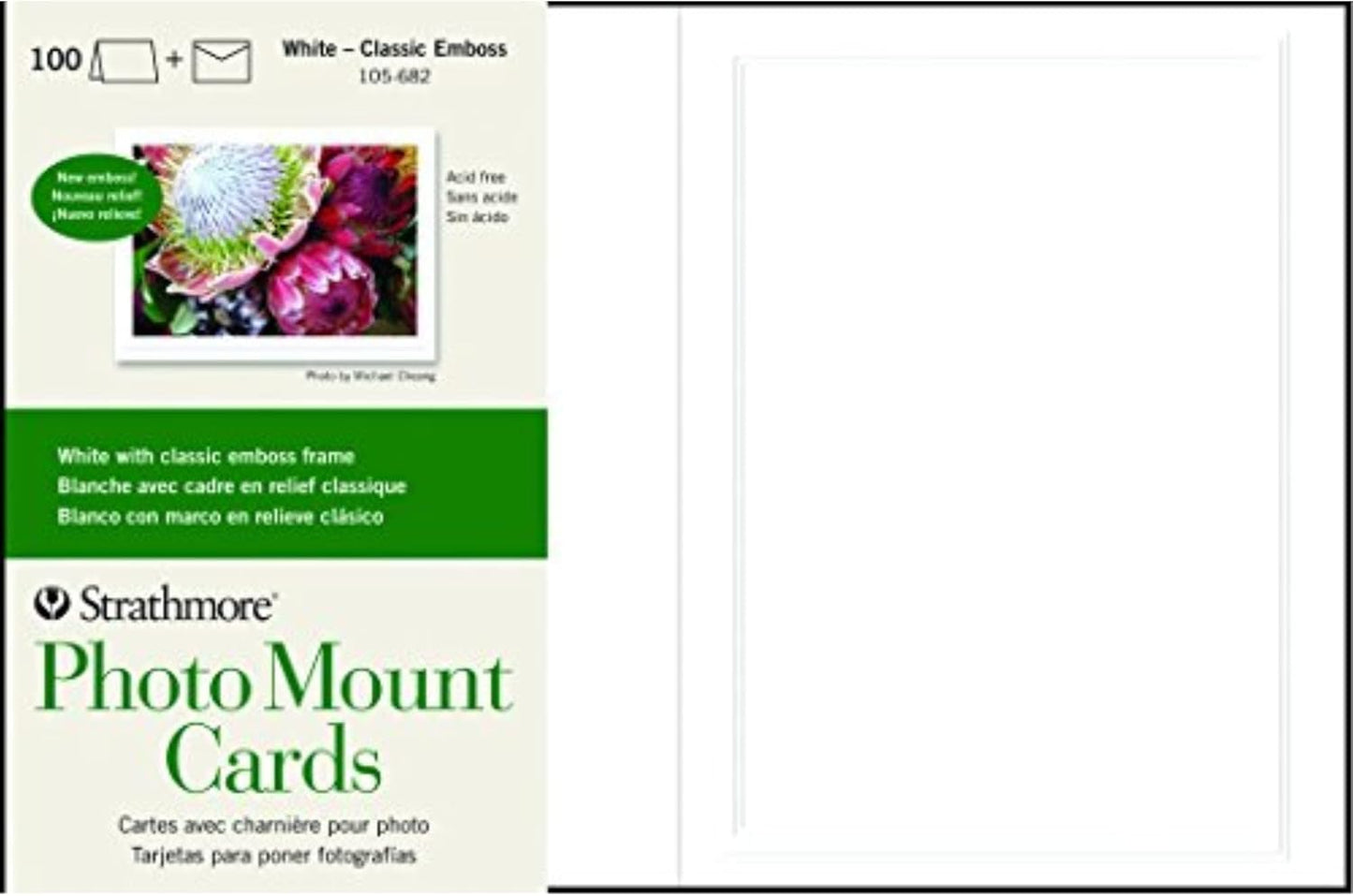 Strathmore Photo Mount Cards for Weddings and Events, 100 Pack