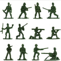 HAPTIME 100-Piece Green Toy Soldiers - Detailed 1 in Mini Army