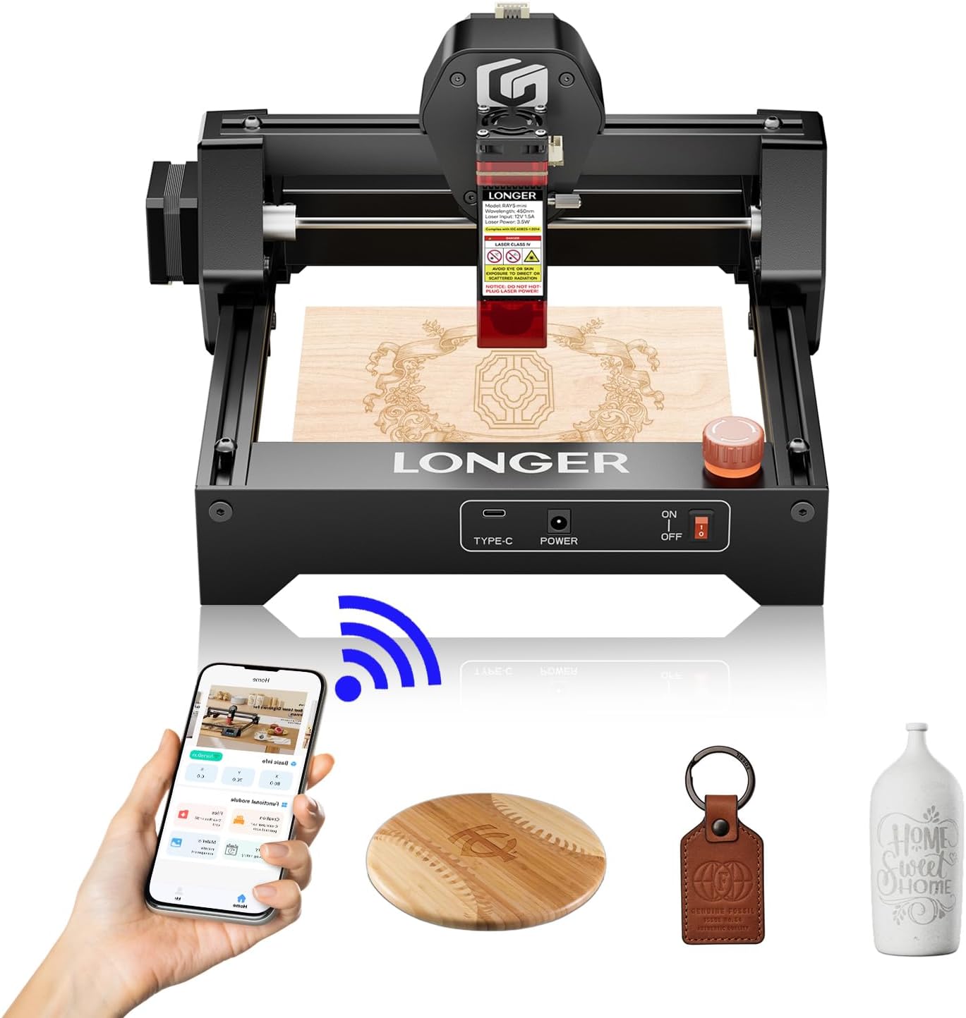 LONGER Ray5 Mini Laser Engraver: High-Speed 2.5W Cutter