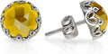 925 Sterling Silver Gemstone Studs Earrings for Women - Minimal