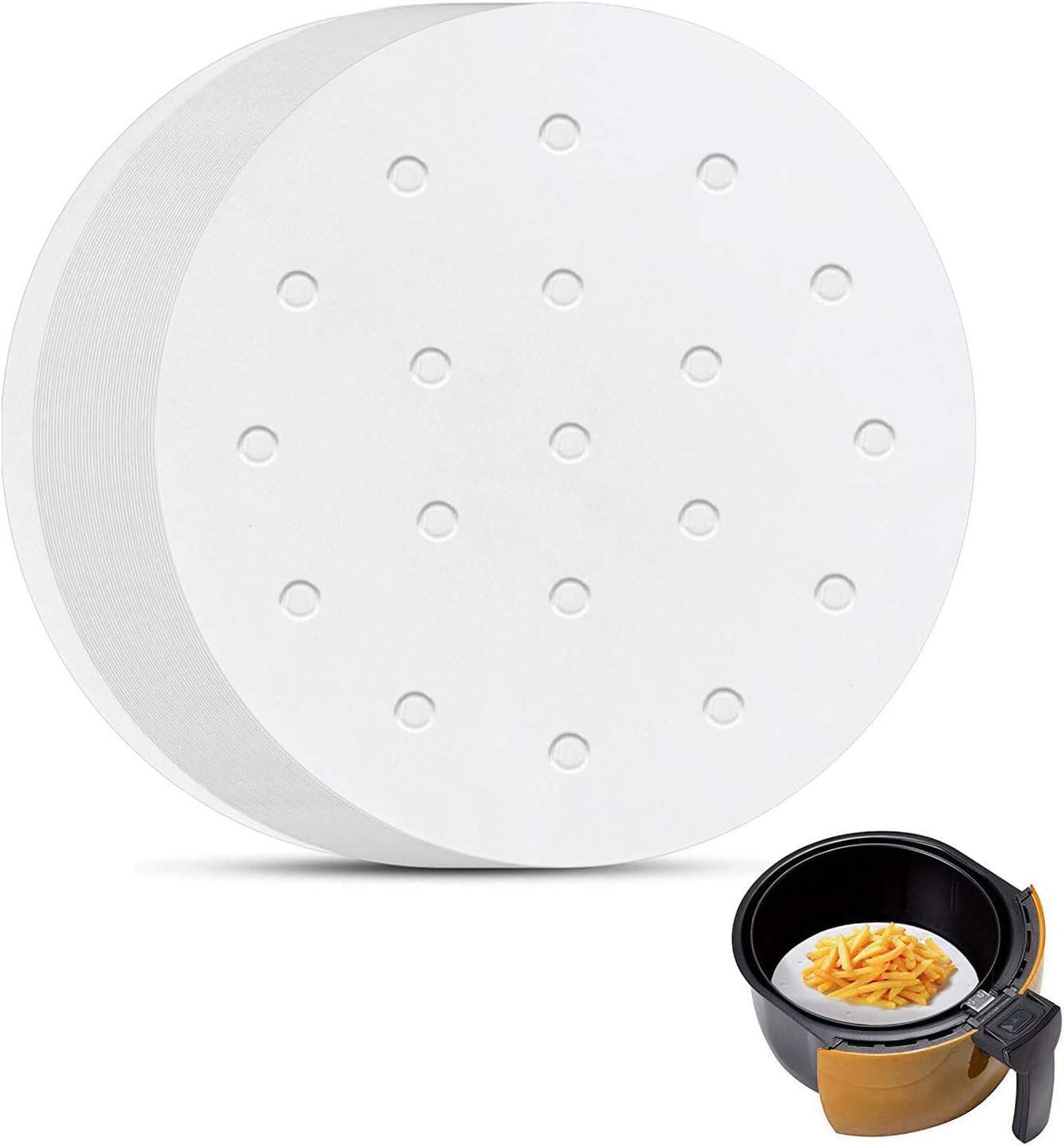 BYKITCHEN 6 inch Round Air Fryer Parchment Paper - Set of 200