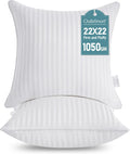 22 x 22 Throw Pillow Inserts Pack of 2 - Firm, Fluffy Cushion Inserts
