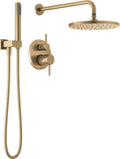 Delta Modern 14 Series Round Rain Shower System Faucet Set - Spa