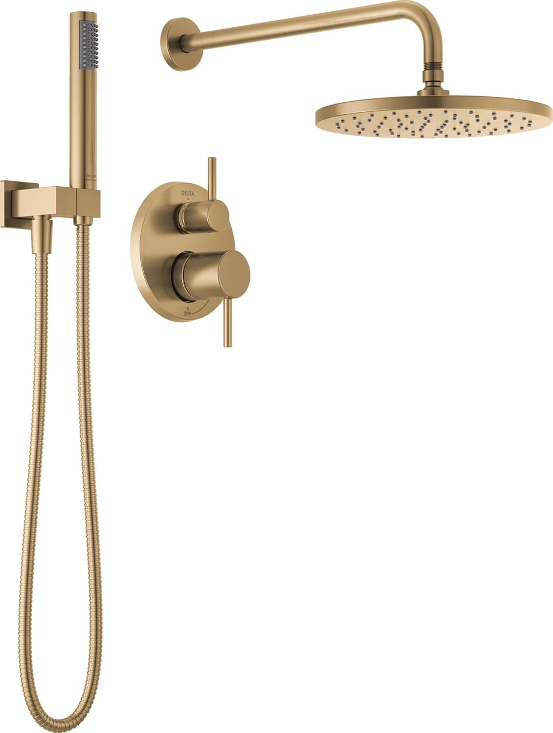 Delta Modern 14 Series Round Rain Shower System for Luxury