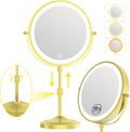 9in Lighted Makeup Mirror with 1X/10X Magnification - Cordless