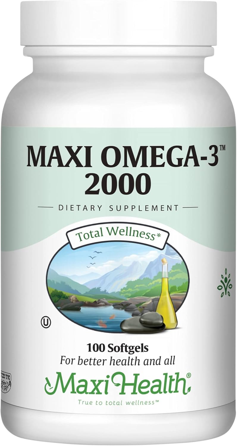 Maxi Health Omega 3 Fish Oil 2000mg for Total Wellness
