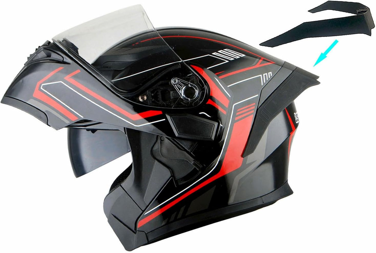 1Storm Motorcycle Modular Full Face Helmet with Dual Visor