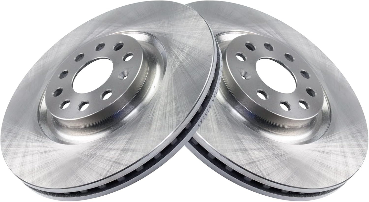 TRQ Disc Brake Rotor Kit Pair Set for Audi VW - Direct Fit