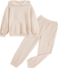 Girls Tie Dye 2-Piece Sweatsuit Set - Cozy Stretchy Hoodie & Pants