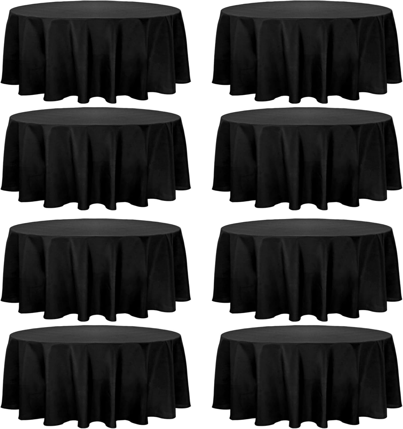 8 Pack 90 Inch Round Tablecloths for Elegant Events and Parties