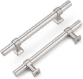 knobelite 25 Pack 4in Brushed Nickel Cabinet Pulls - Solid Hardware
