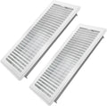 6x14 in Floor Register 2 Pack White Steel - Walkable Vent Covers