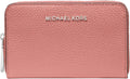 Michael Kors Jet Set Small Zip Around Card Case - Pebbled Leather