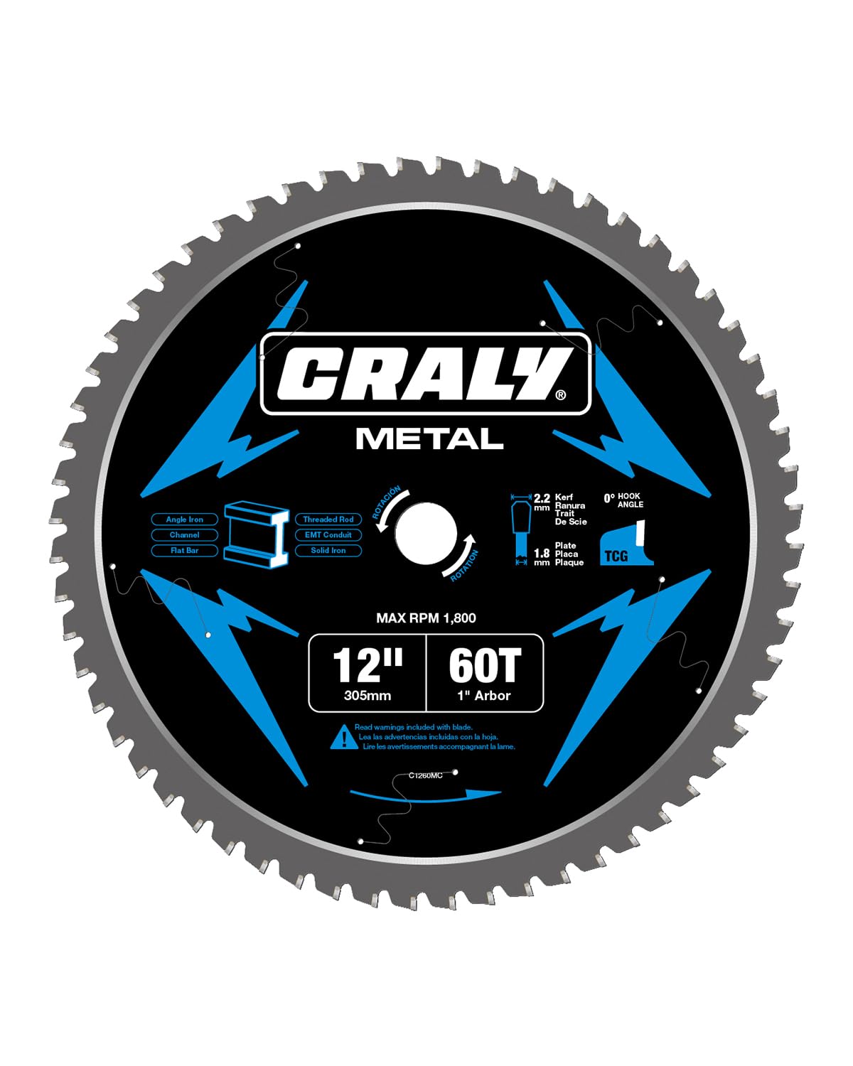 CRALY 12 Inch 60 Teeth Steel Cutting Circular Saw Blade Review