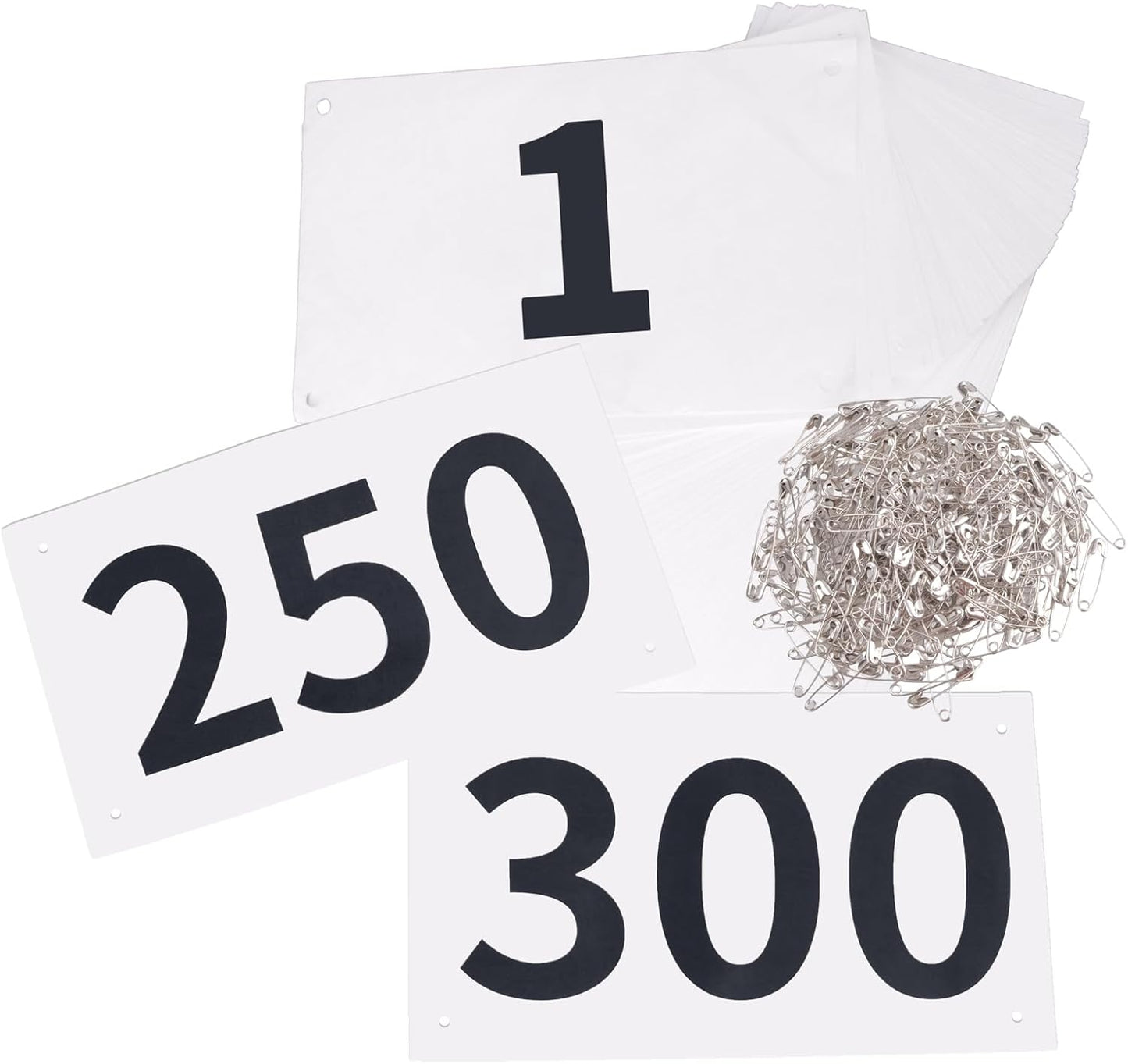 TRIWONDER Tyvek Race Bibs with Safety Pins for Runners Events