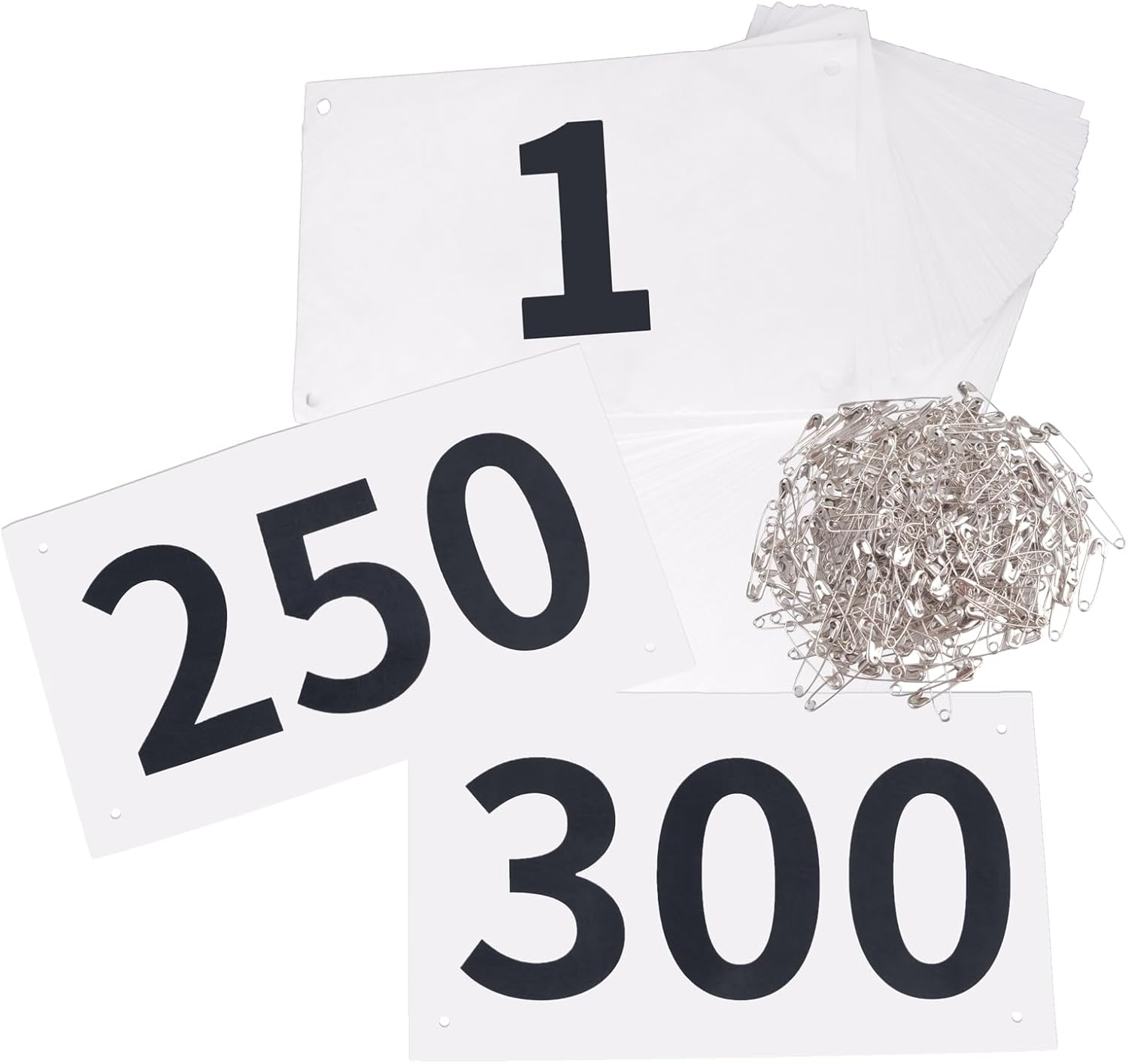TRIWONDER Tyvek Race Bibs with Safety Pins for Runners Events