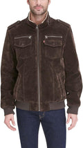 Levi's Men's Vintage Deer Faux Leather Aviator Bomber - Sherpa Lined