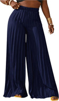 SOLY HUX Women's Wide Leg Palazzo Pleated Pants - Flowy High Waist