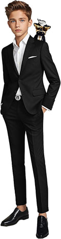 Black n Bianco Boys' First Class Slim Fit Suits Lightweight Style