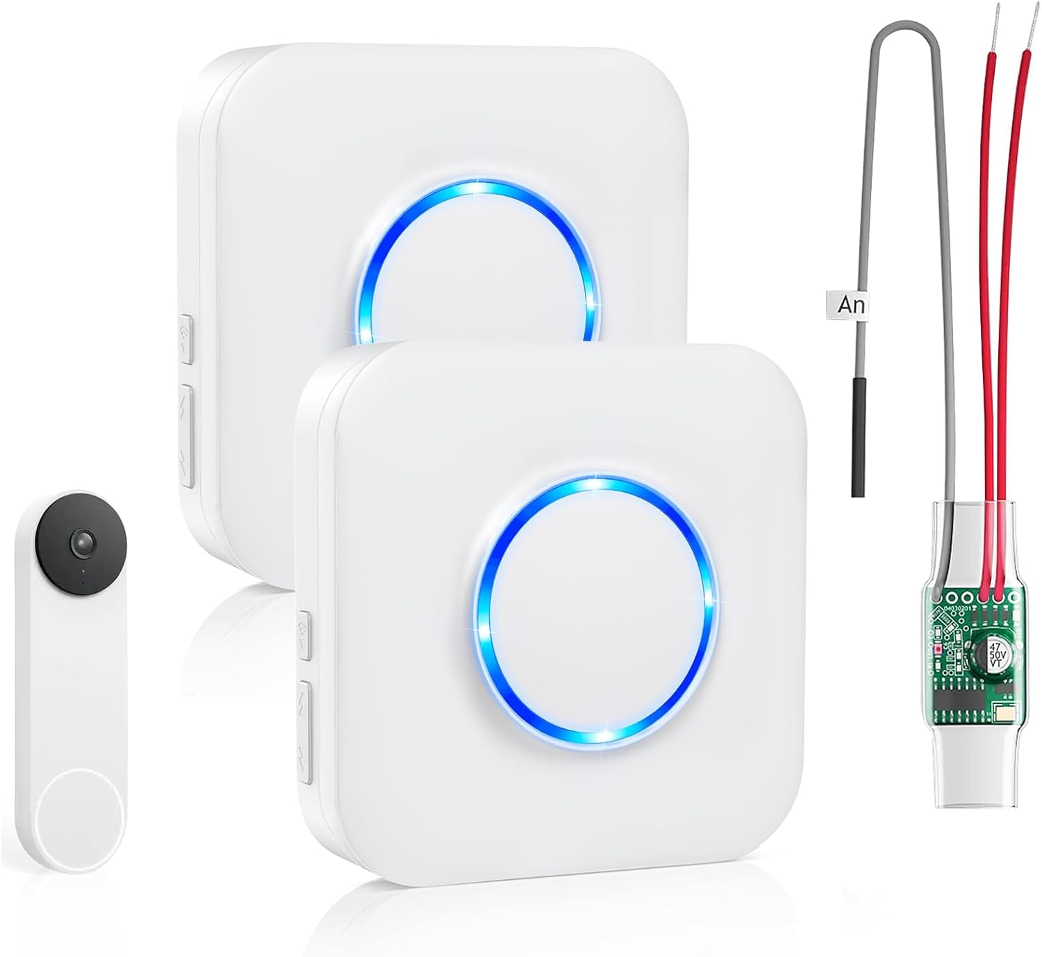 Satisure Wireless Doorbell Chime for Google Nest Doorbell Extender