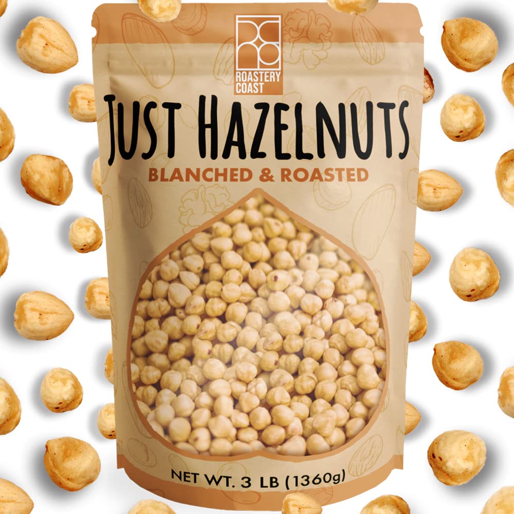 Roastery Coast Dry Roasted Hazelnuts - Unsalted Filberts 3 LB