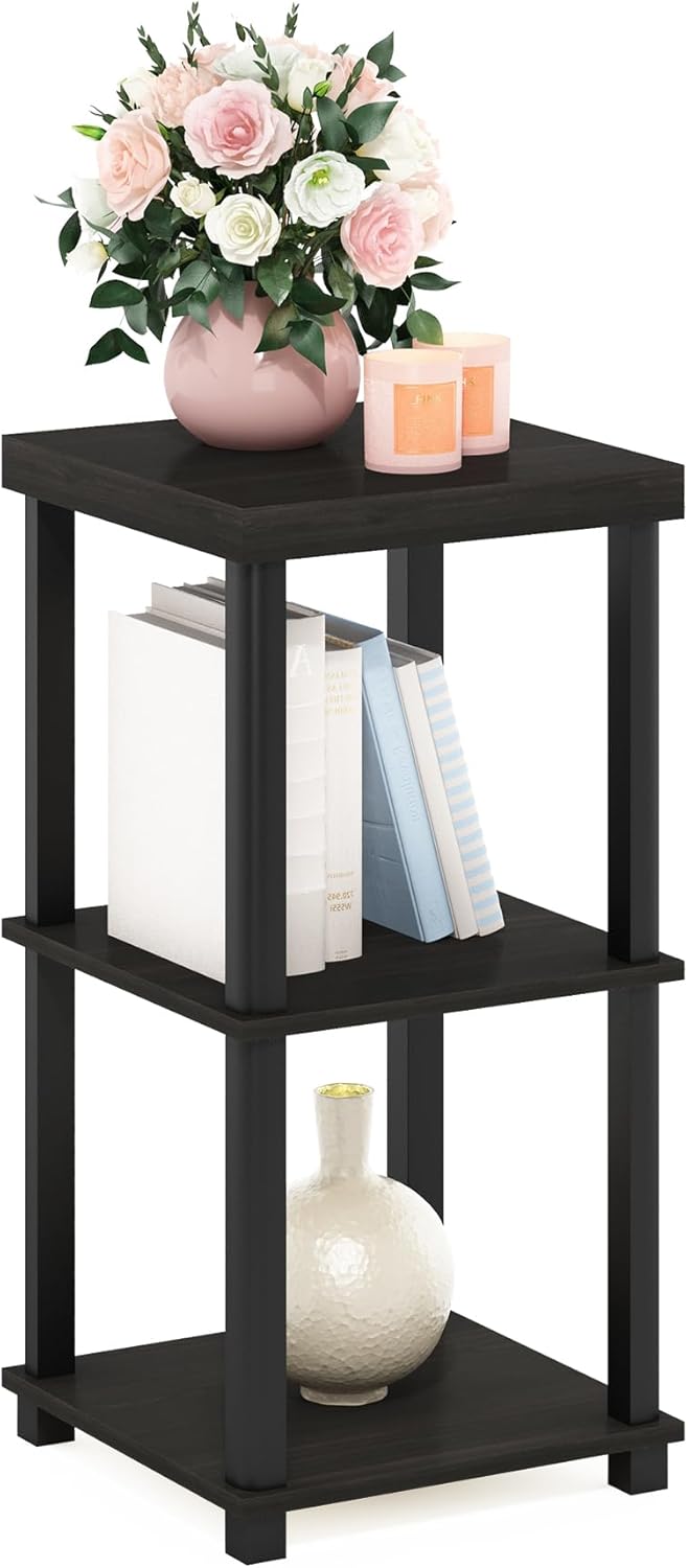 Furinno Turn-N-Tube Classic 3-Tier End Table for Small Spaces