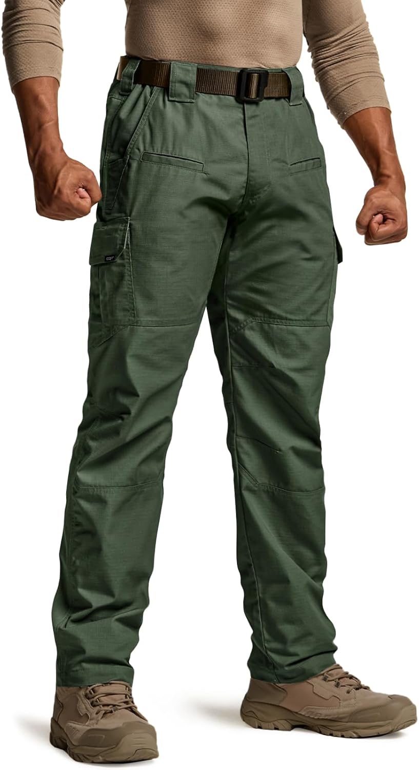 CQR Men's Tactical Pants: Lightweight Water Resistant Cargo Pants