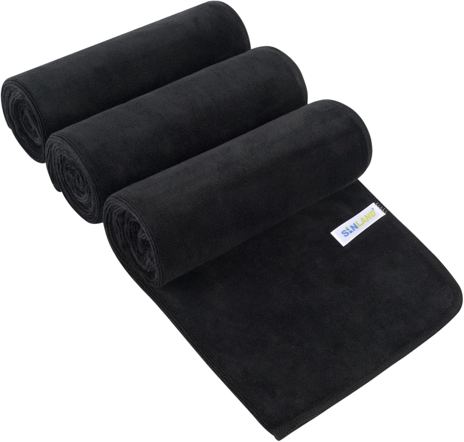 SINLAND Super Soft Microfiber Gym Towels - 3 Pack 16x32